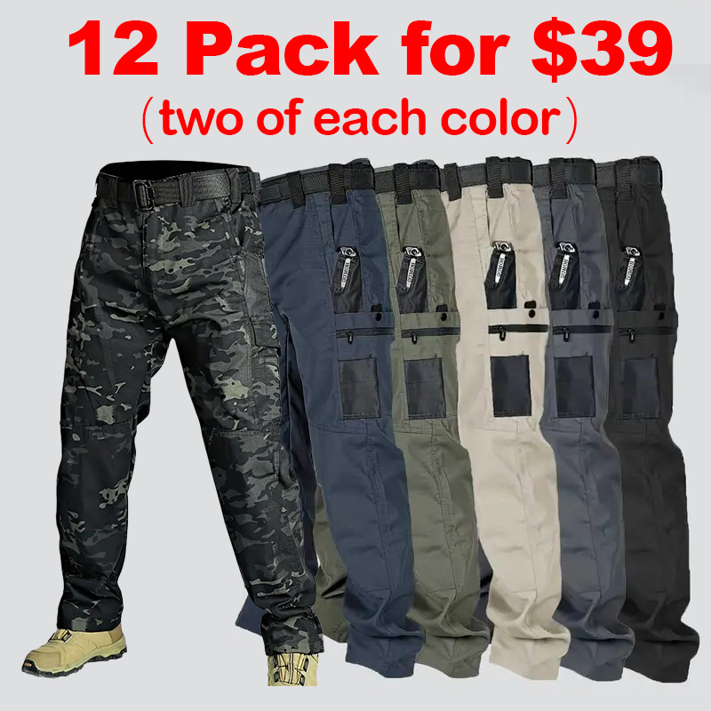 HOMUG Men's Solid Color Tactical Work Pants