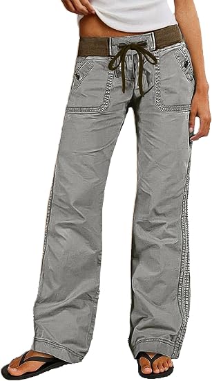Straight Leg Drawstring Pants for Women