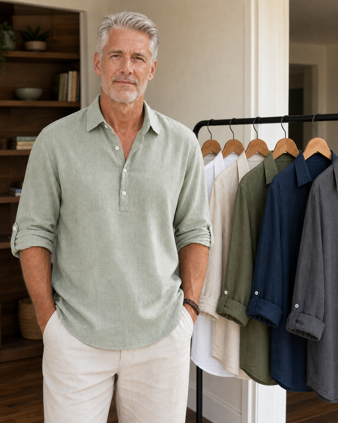 Everyday styling inspiration for ⏰Clearance Sale⚡14-Pack Only $38.97⚡Men&rsquo;s Relaxed-Fit Linen Shirt