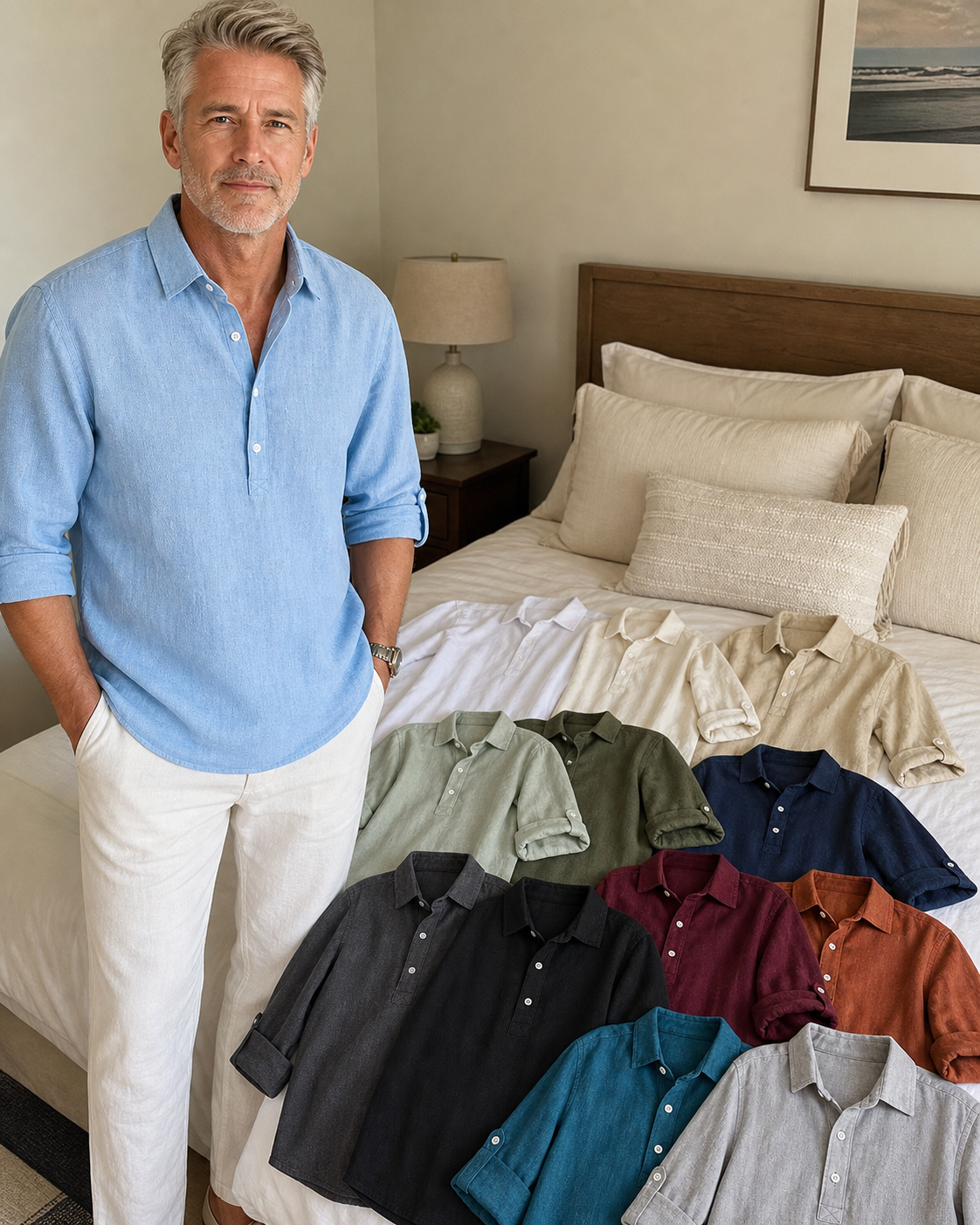 Everyday styling inspiration for ⏰Clearance Sale⚡14-Pack Only $38.97⚡Men&rsquo;s Relaxed-Fit Linen Shirt