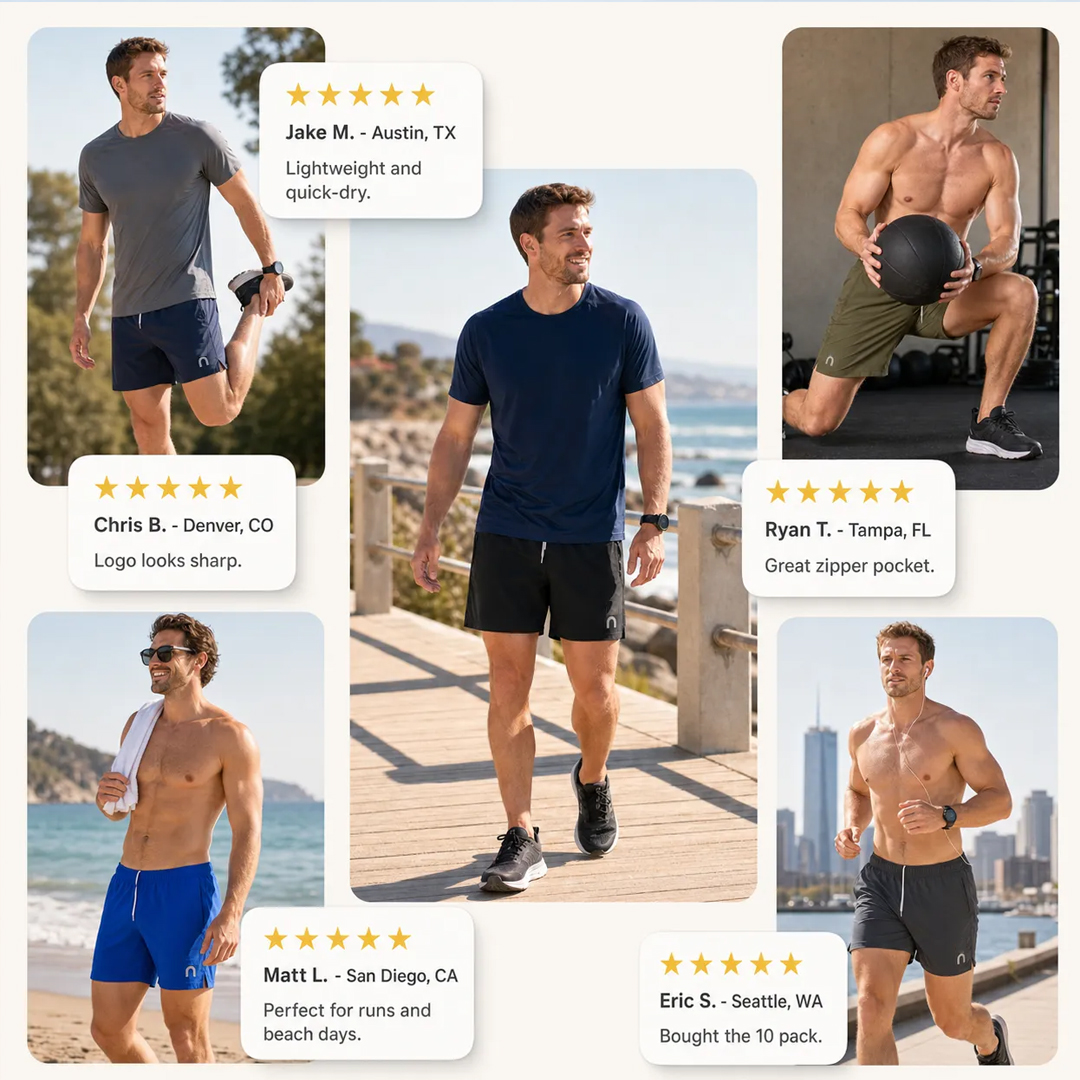 ⏰WAREHOUSE CLEARANCE⚡20-Pack only $36⚡Men's Running Athletic Shorts