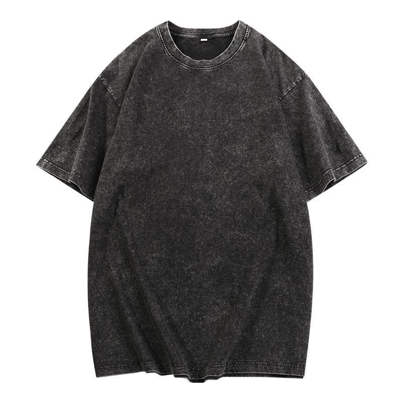 Holafish 1/2Pack Acid Washed T Shirts for Women Tee Tops Heavy Cotton Vintage Unisex Tees Loose Fit Crewneck Short Sleeve Casual Streetwear Baggy Basic Tops