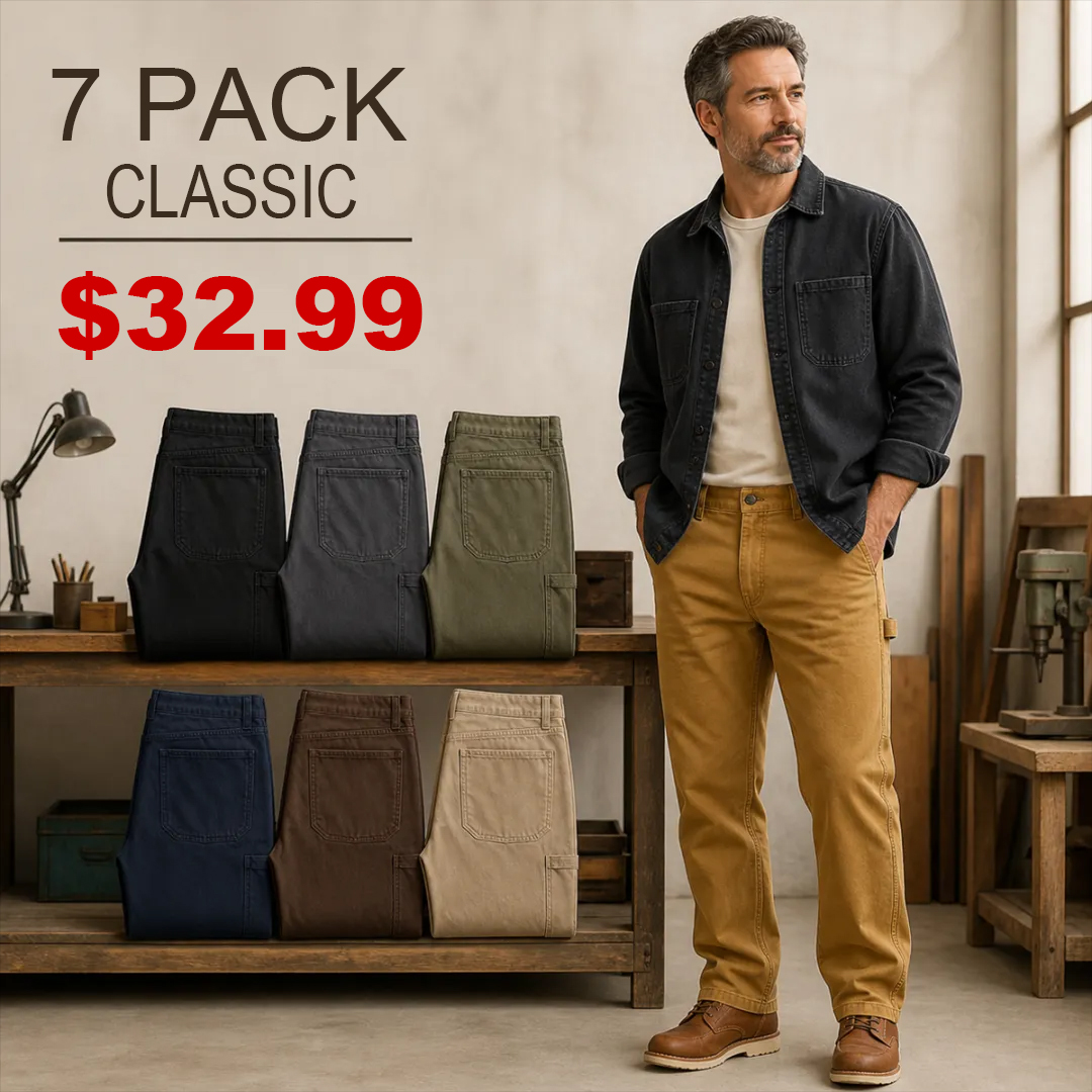 ⏰Clearance Sale⚡14-Pack Only $38.99⚡Men's Straight-Leg Work Pants