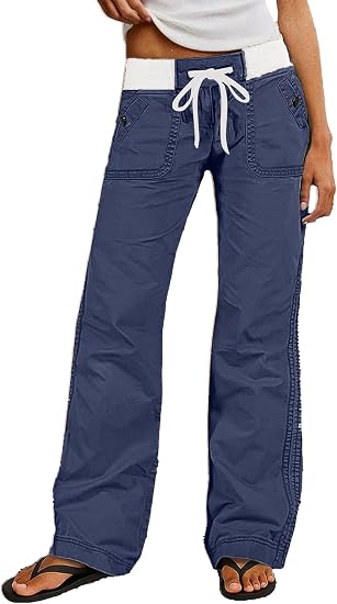 Straight Leg Drawstring Pants for Women