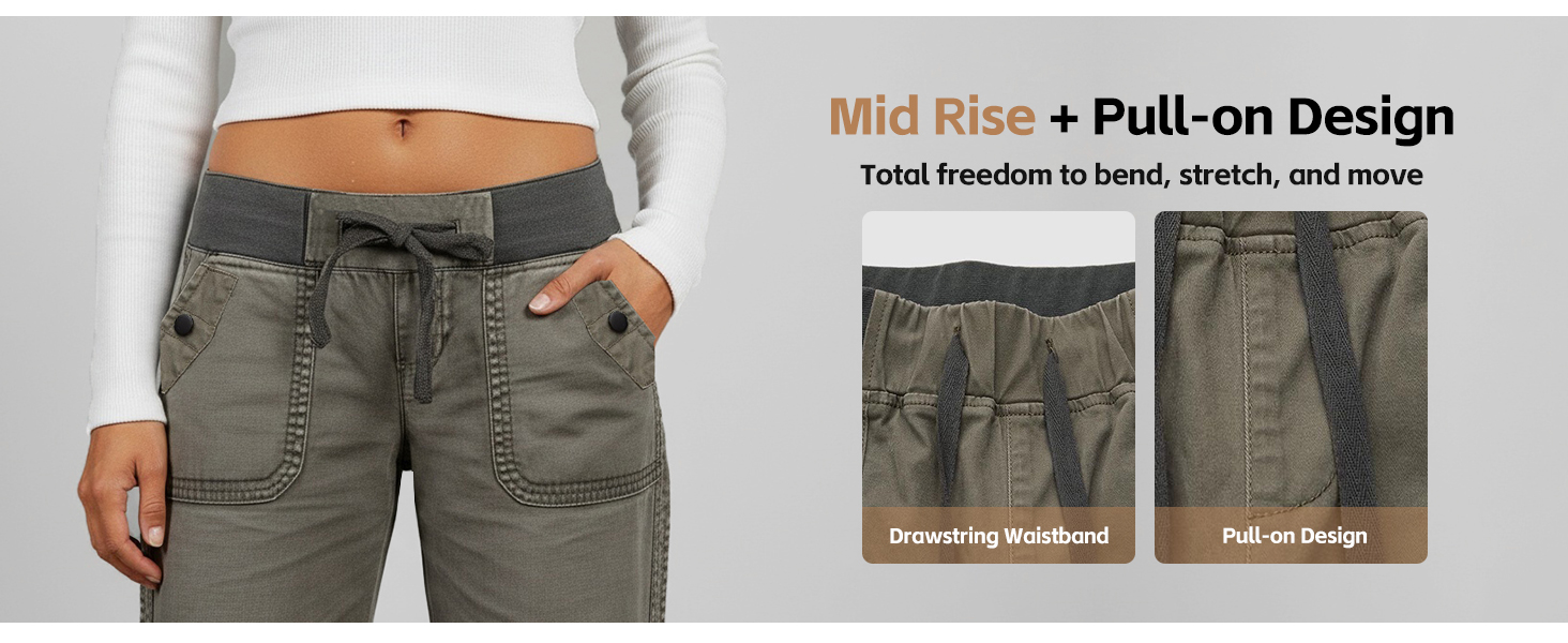 Flamingals Straight Leg Drawstring Pants for Women