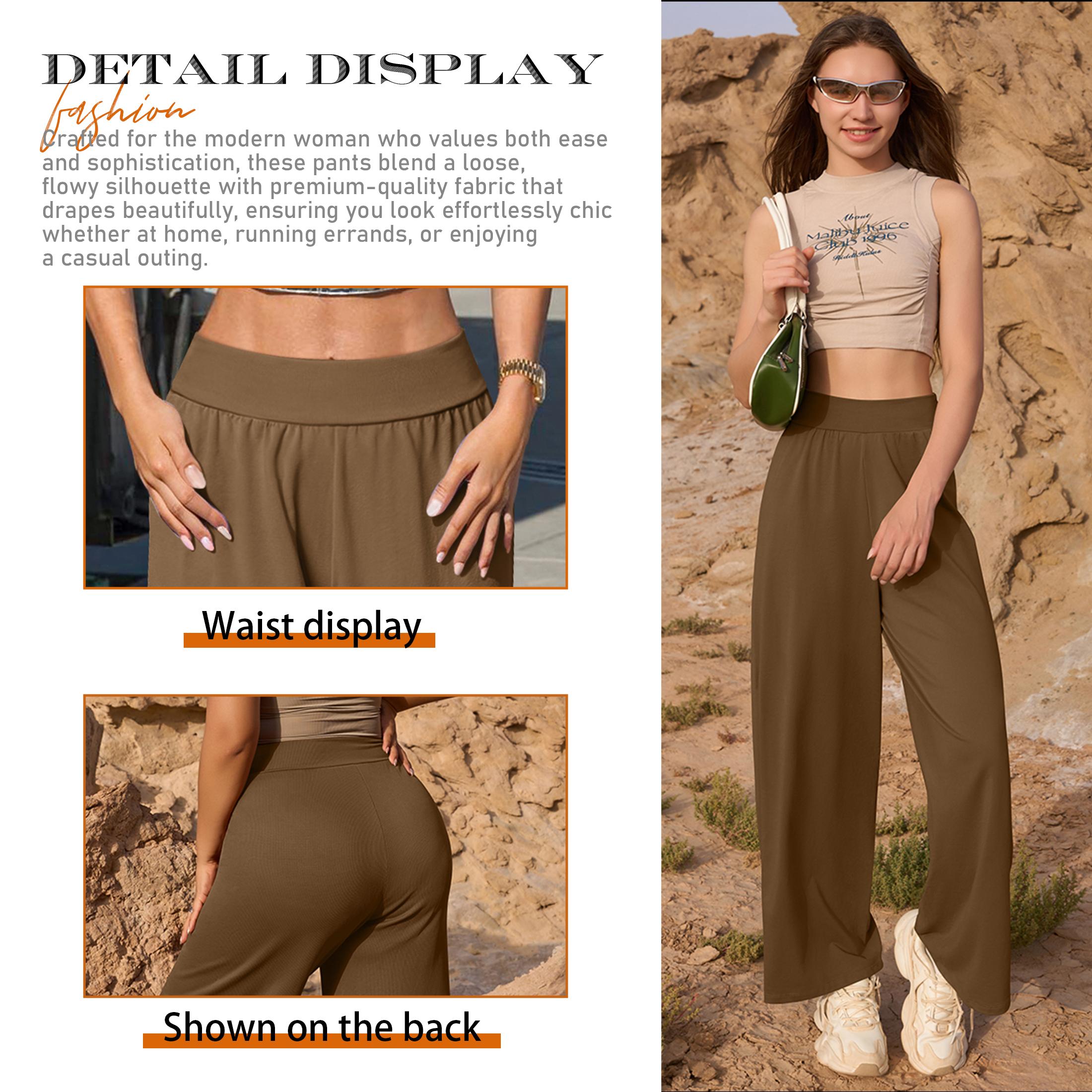 OYV Women Wide Leg Pants High Waist Casual Pants Trendy and Stylish Women's Pants