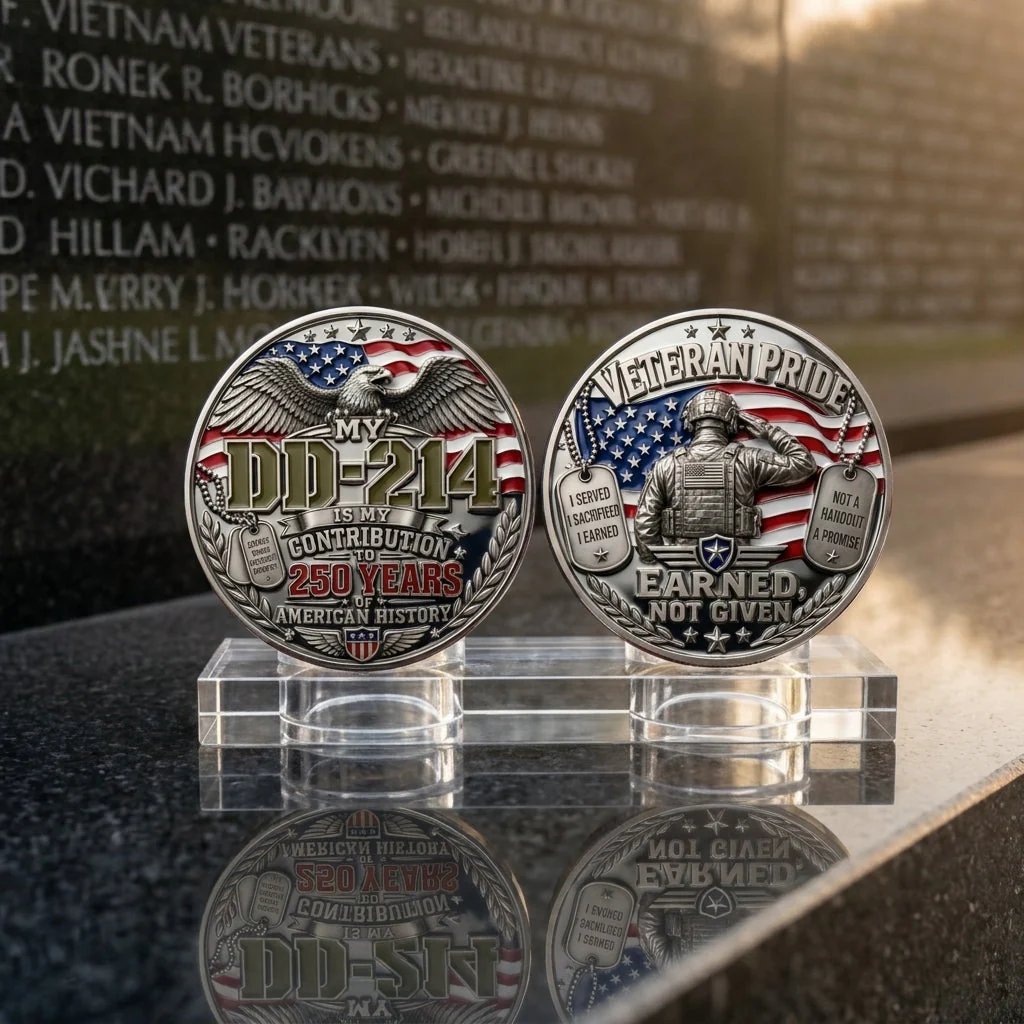 DD-214 Veteran 3D Embroidered Cap - “IT'S A VETERAN THING YOU WOULDN'T UNDERSTAND”🎁 Free Honor Coin With Every Cap Purchase