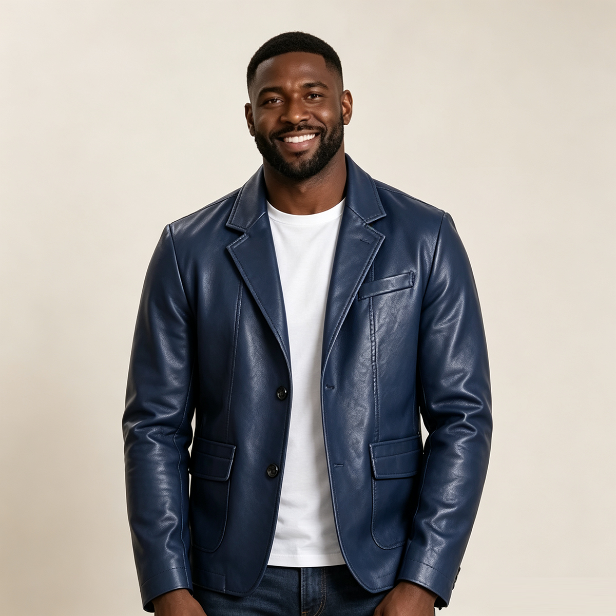⏰Clearance Sale⚡10-Pack Only ＄38.99⚡Men Can’t Get Enough of This Cozy Calfskin Leather Blazer