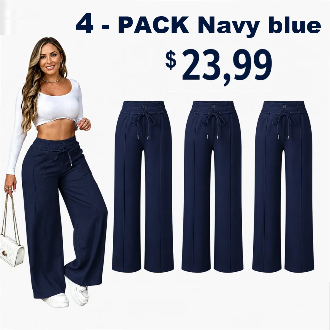 ⏰Clearance Sale⚡8-Pack Only $37.99⚡Women’s Wide-Leg Pants with Elastic Waist and Drawstring