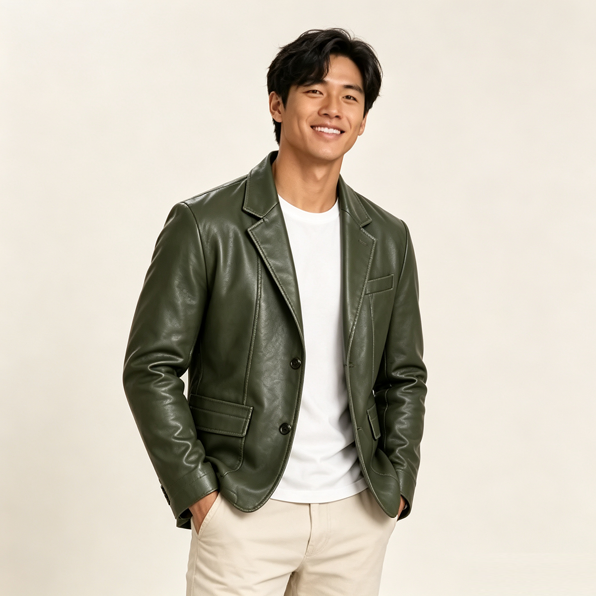 ⏰Clearance Sale⚡10-Pack Only ＄38.99⚡Men Can’t Get Enough of This Cozy Calfskin Leather Blazer