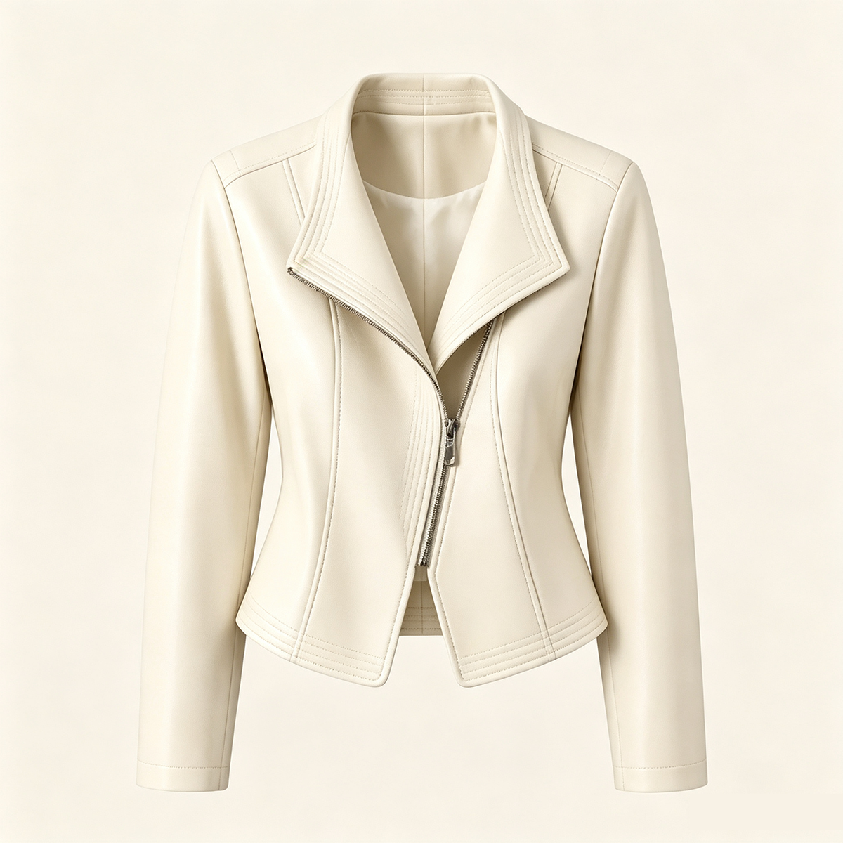 ⏰Clearance Sale⚡8-Pack Only $37.99⚡Women’s Asymmetrical Calfskin Leather Moto Jacket