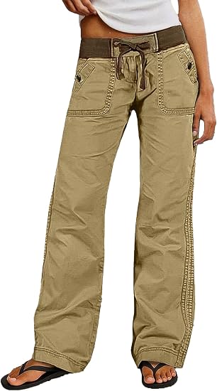 Straight Leg Drawstring Pants for Women