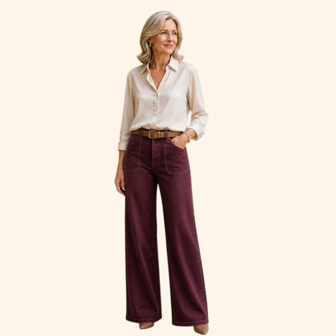 ⏰OFFRE LIMITÉE - Lot de 10 à 38,99 € | Jean large femme à poches plaquées et coupe décontractée