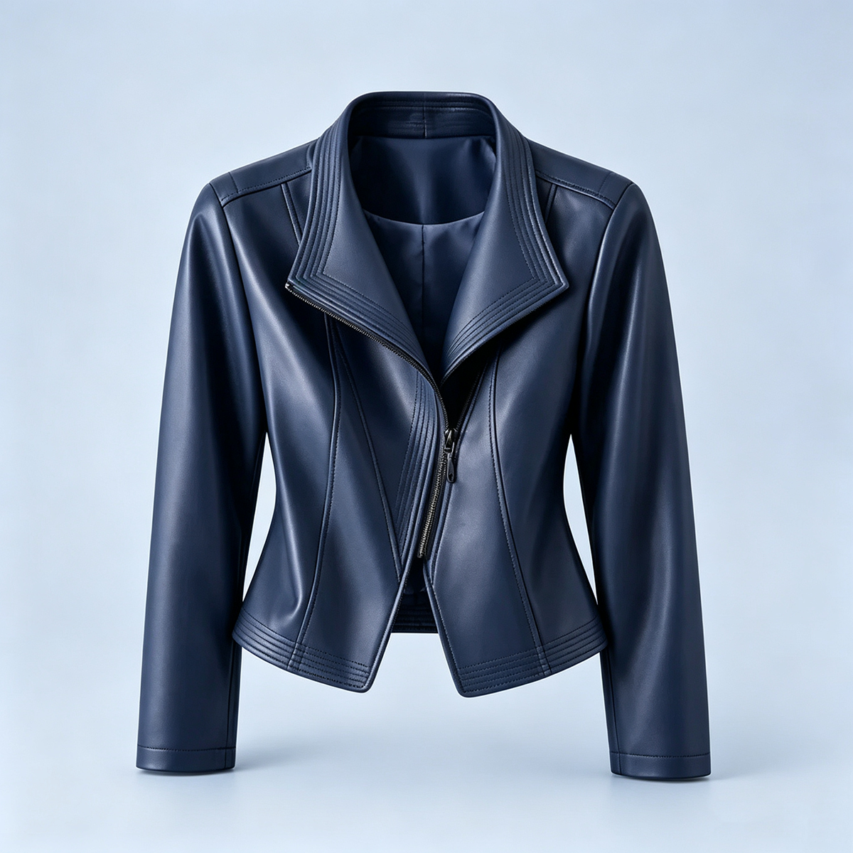 ⏰Clearance Sale⚡8-Pack Only $37.99⚡Women’s Asymmetrical Calfskin Leather Moto Jacket