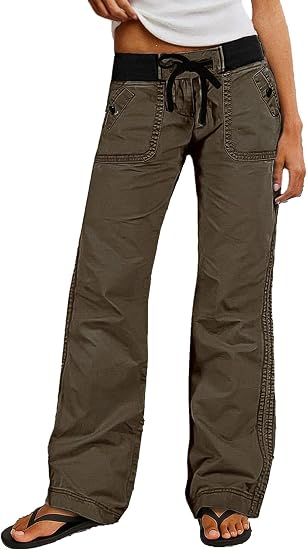 Straight Leg Drawstring Pants for Women