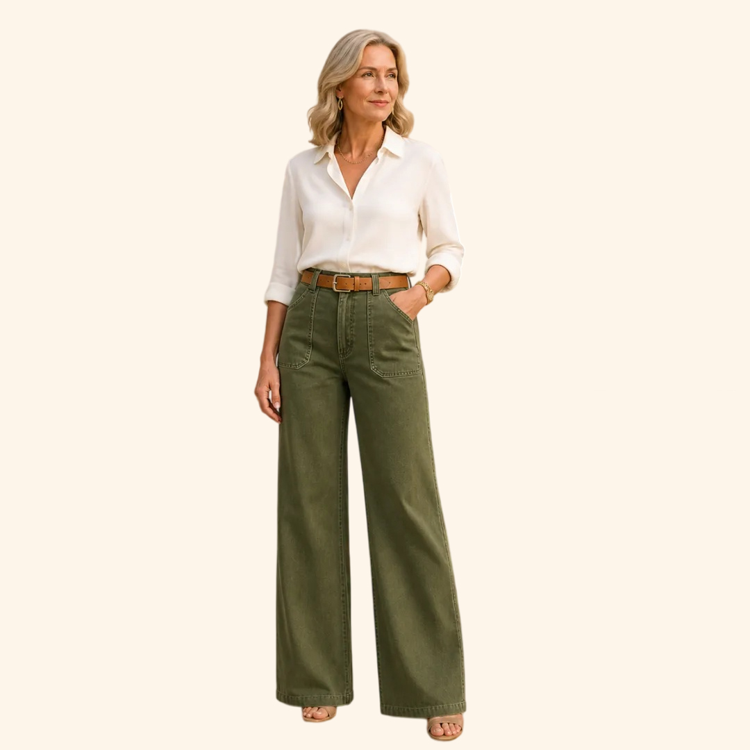 ⏰OFFRE LIMITÉE - Lot de 10 à 38,99 € | Jean large femme à poches plaquées et coupe décontractée