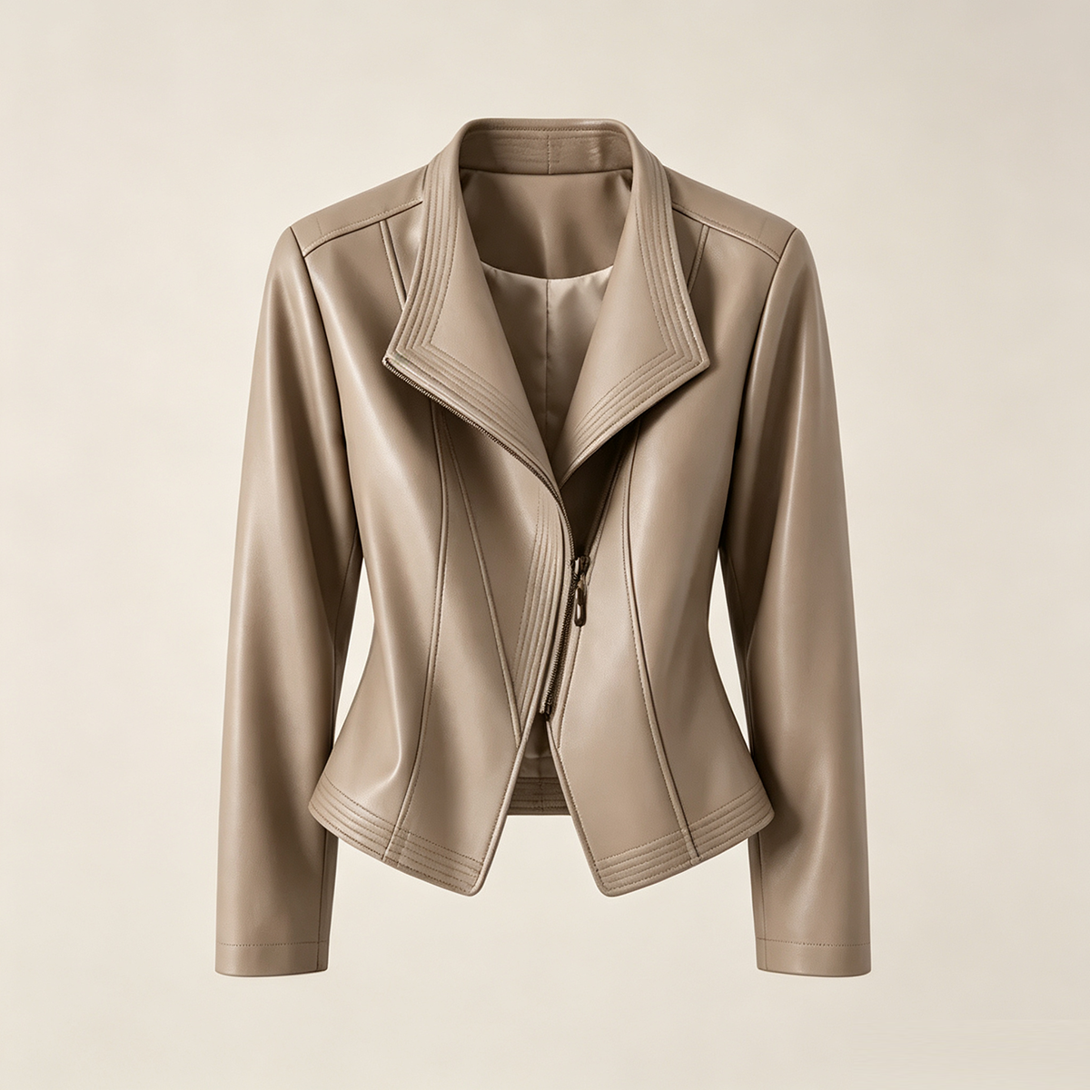⏰Clearance Sale⚡8-Pack Only $37.99⚡Women’s Asymmetrical Calfskin Leather Moto Jacket
