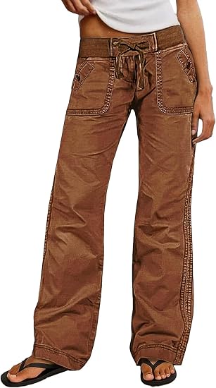 Straight Leg Drawstring Pants for Women