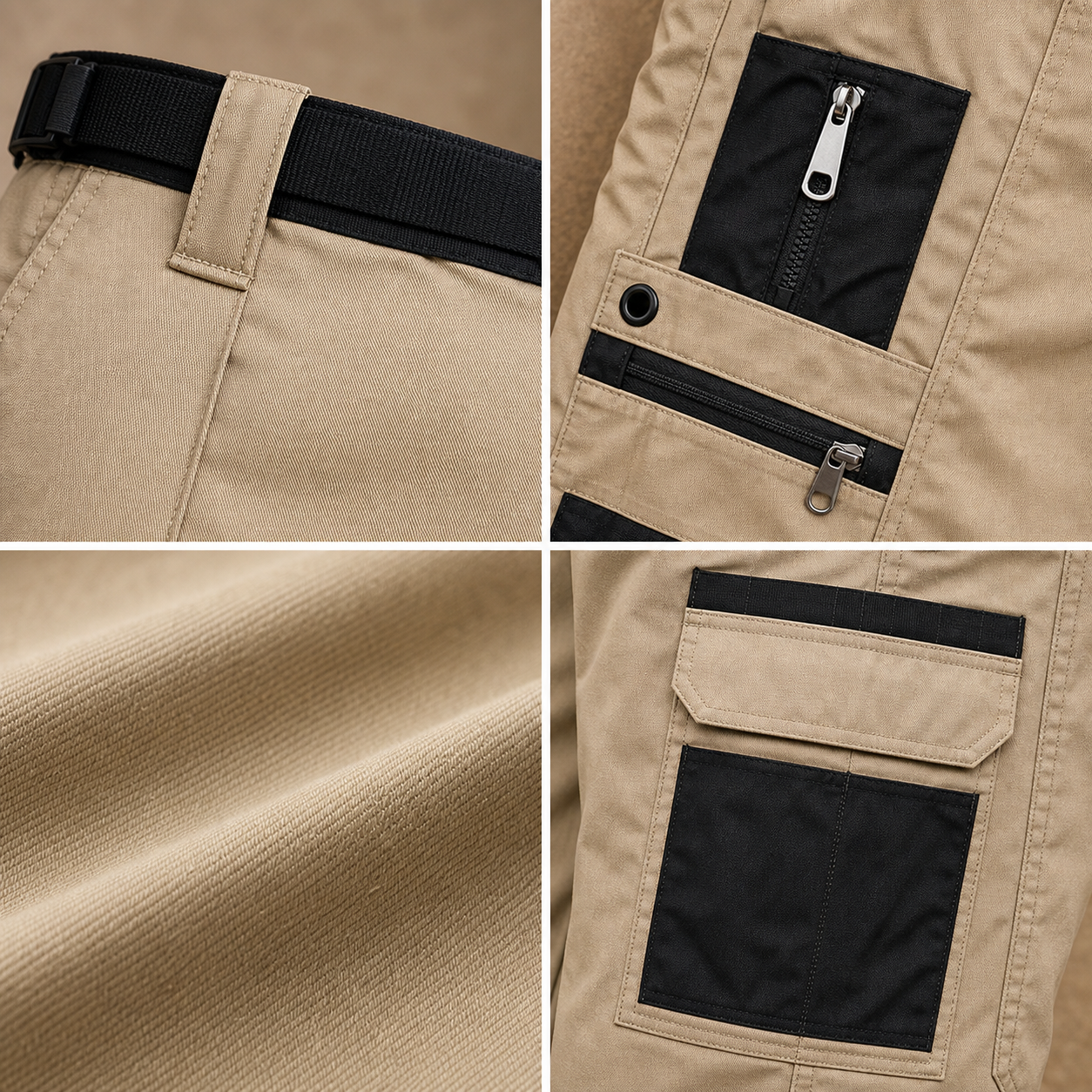 Men's Contrast Pocket Tactical Cargo Pants