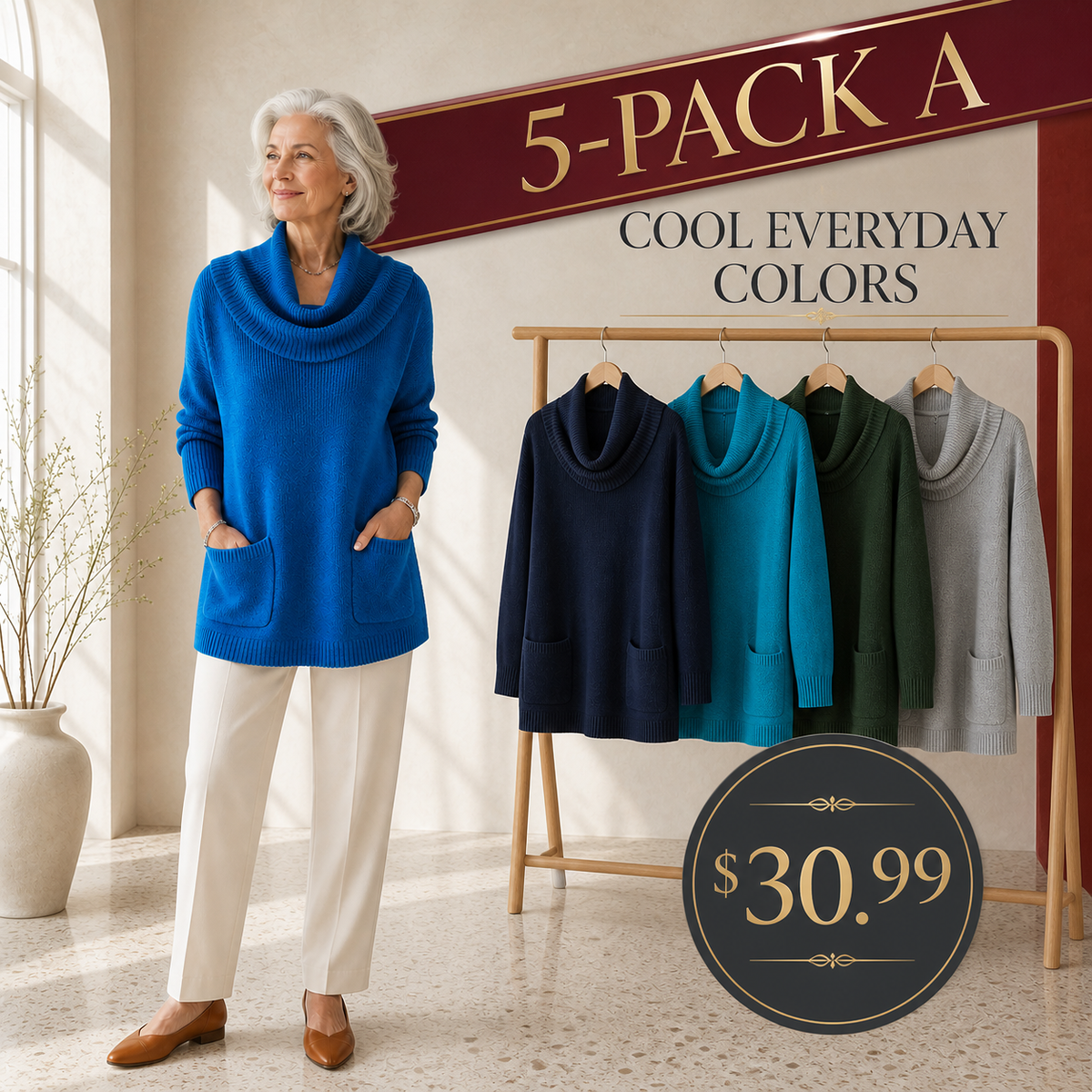 T3u0805005 5-Pack A - Cool Everyday Colors