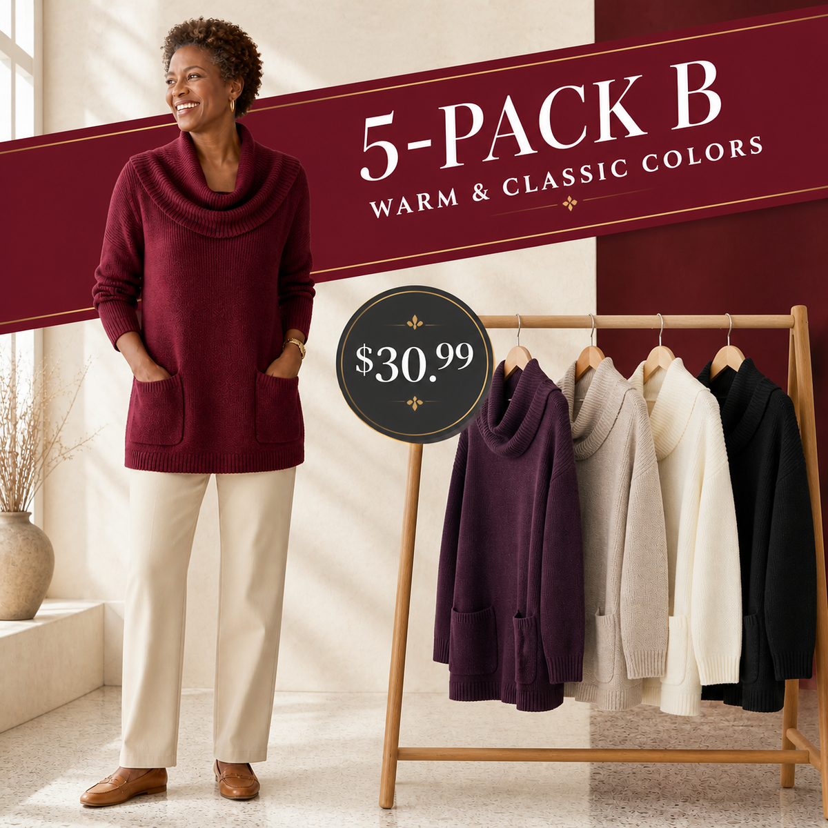 T3u0805005 5-Pack B - Warm and Classic Colors
