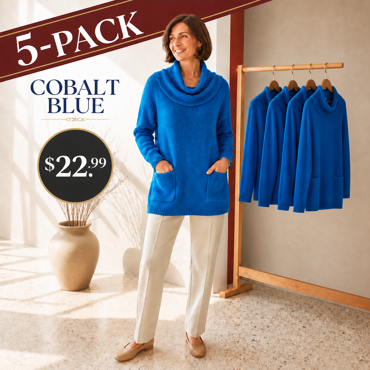 T3u0805005 5-Pack - Cobalt Blue