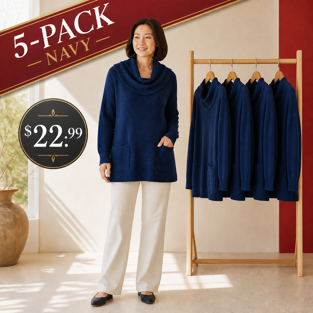 T3u0805005 5-Pack - Navy