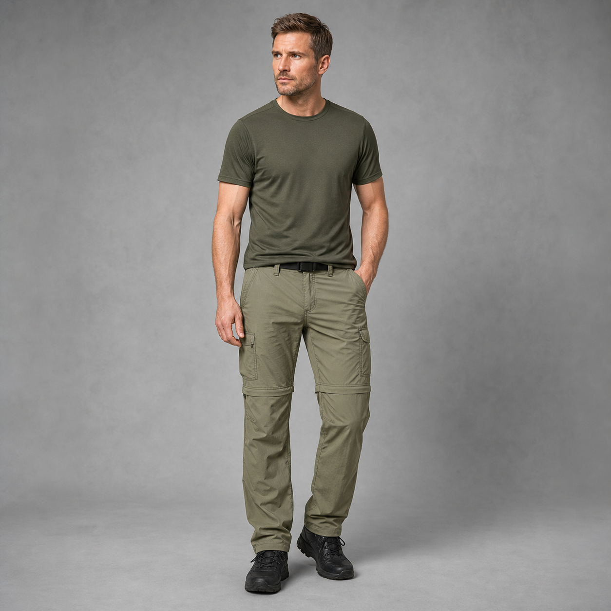 Army Green men's convertible hiking pants