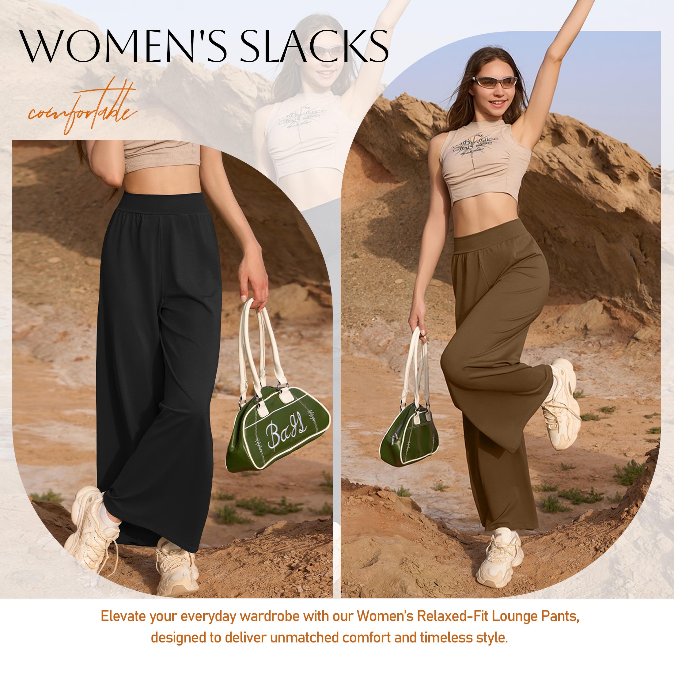 OYV Women Wide Leg Pants High Waist Casual Pants Trendy and Stylish Women's Pants