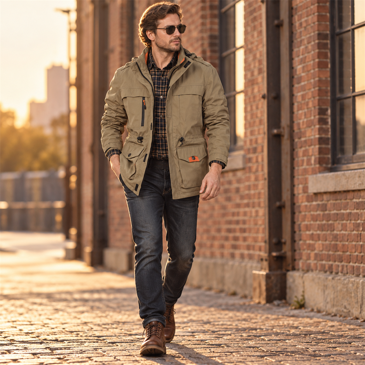 Men's Multi-Pocket Field Jacket detail - desc-01