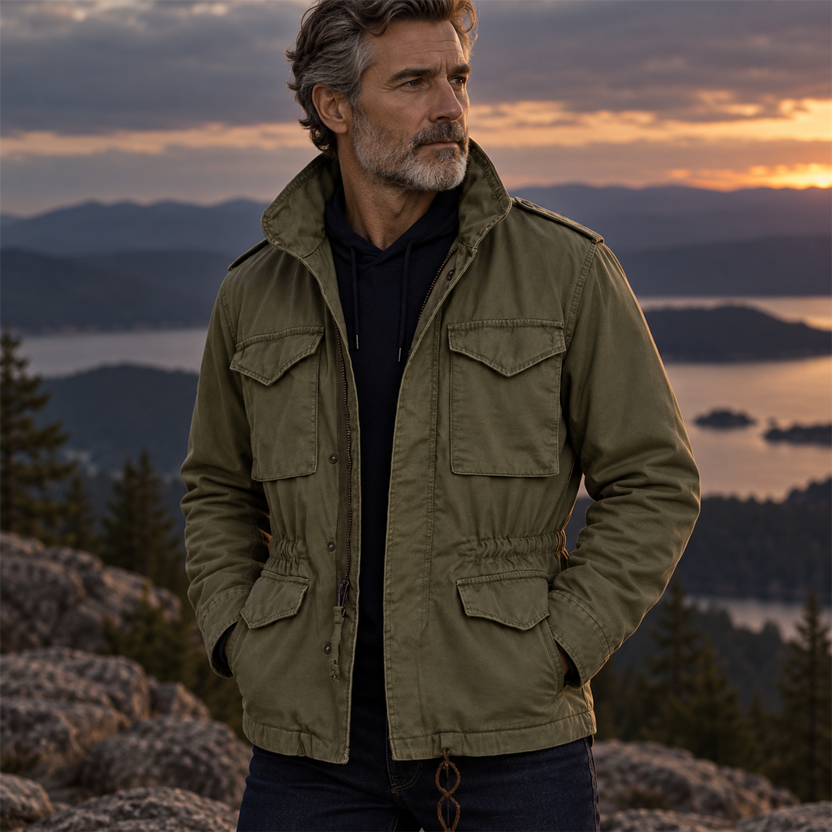 Men's Four-Pocket Field Jacket detail - desc-02