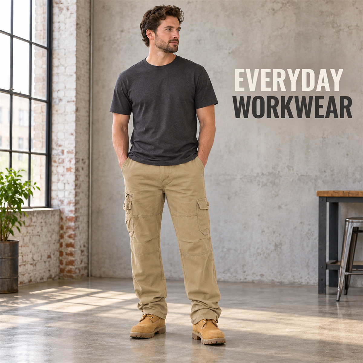 Men's Relaxed Straight-Leg Cargo Pants detail - desc-04