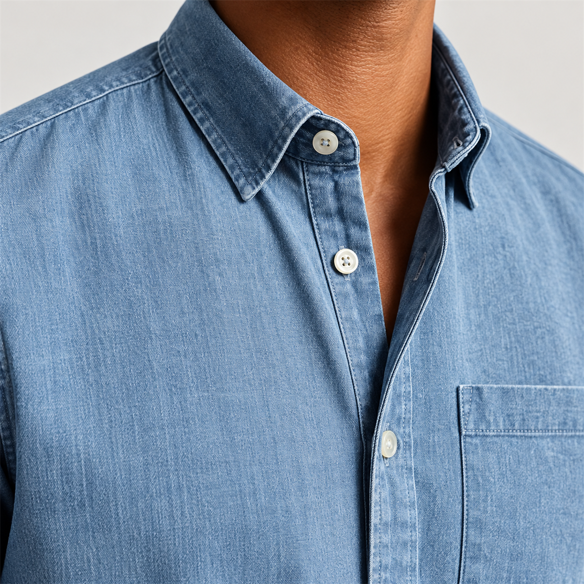 Mens Long-Sleeve Button-Front Shirt detail - desc-07-detail-collar-placket