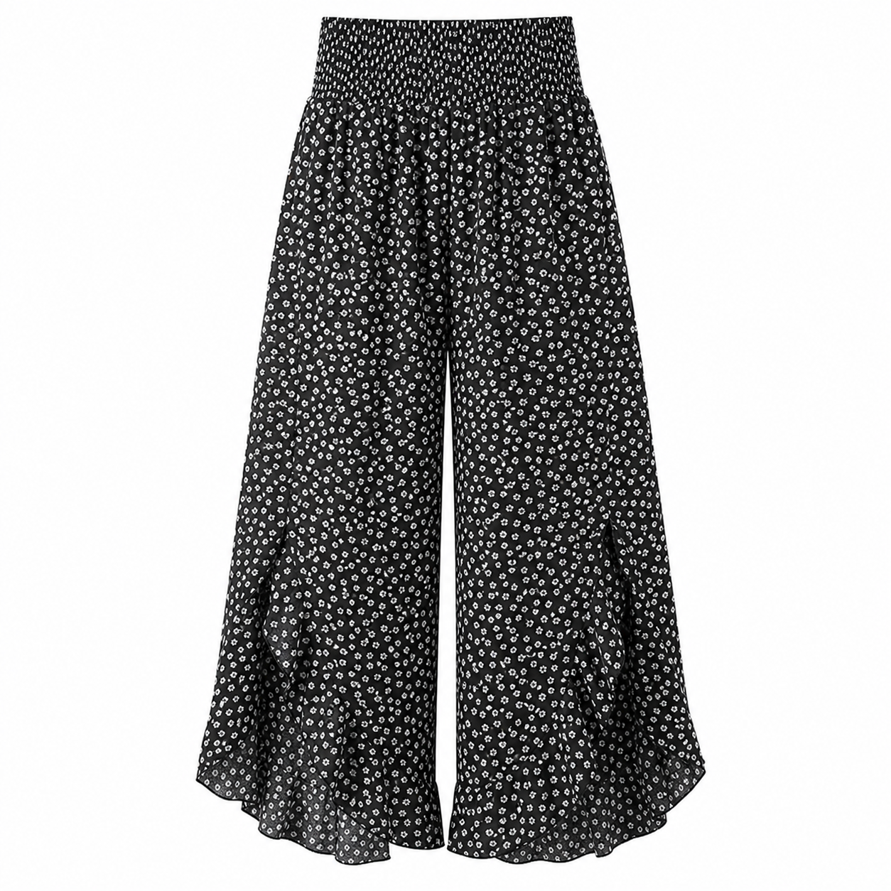 🔥CLEARANCE SALE🔥 Women's Polka Dot Wide-Leg Palazzo Pants - Black White Dot