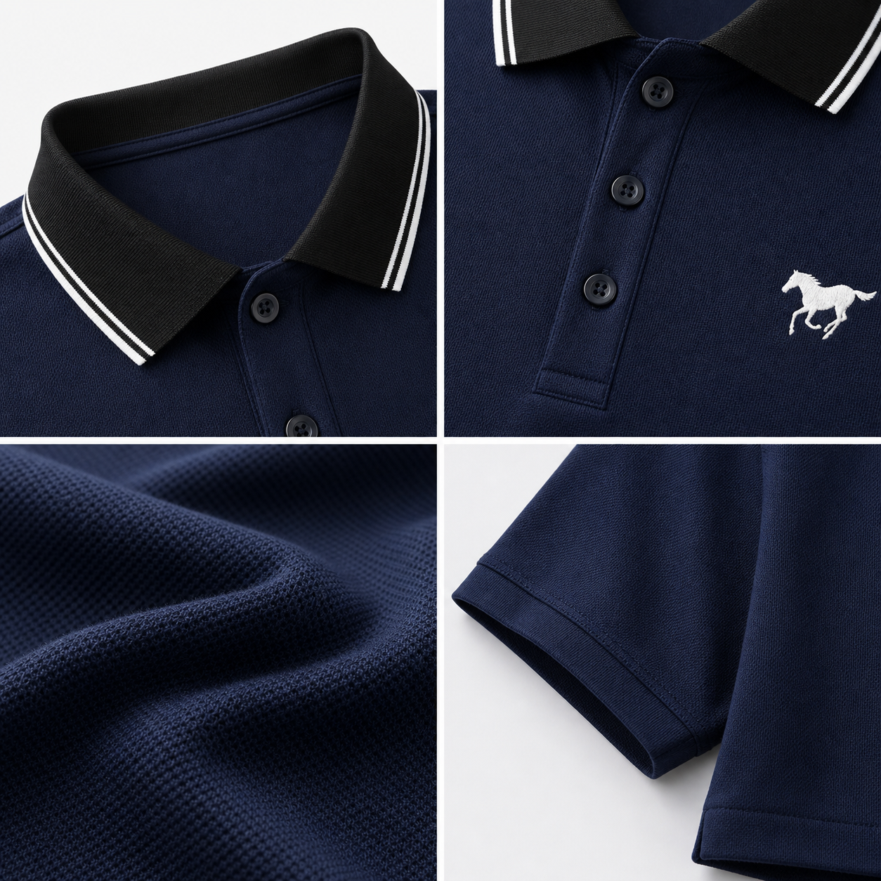 🔥CLEARANCE SALE🔥 Contrast Collar Polo Shirt - Details
