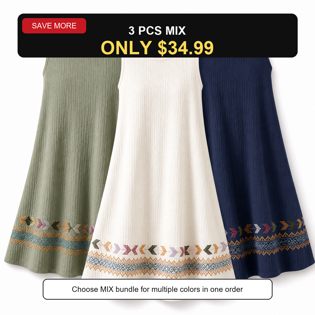 3 PCS MIX ONLY $34.99