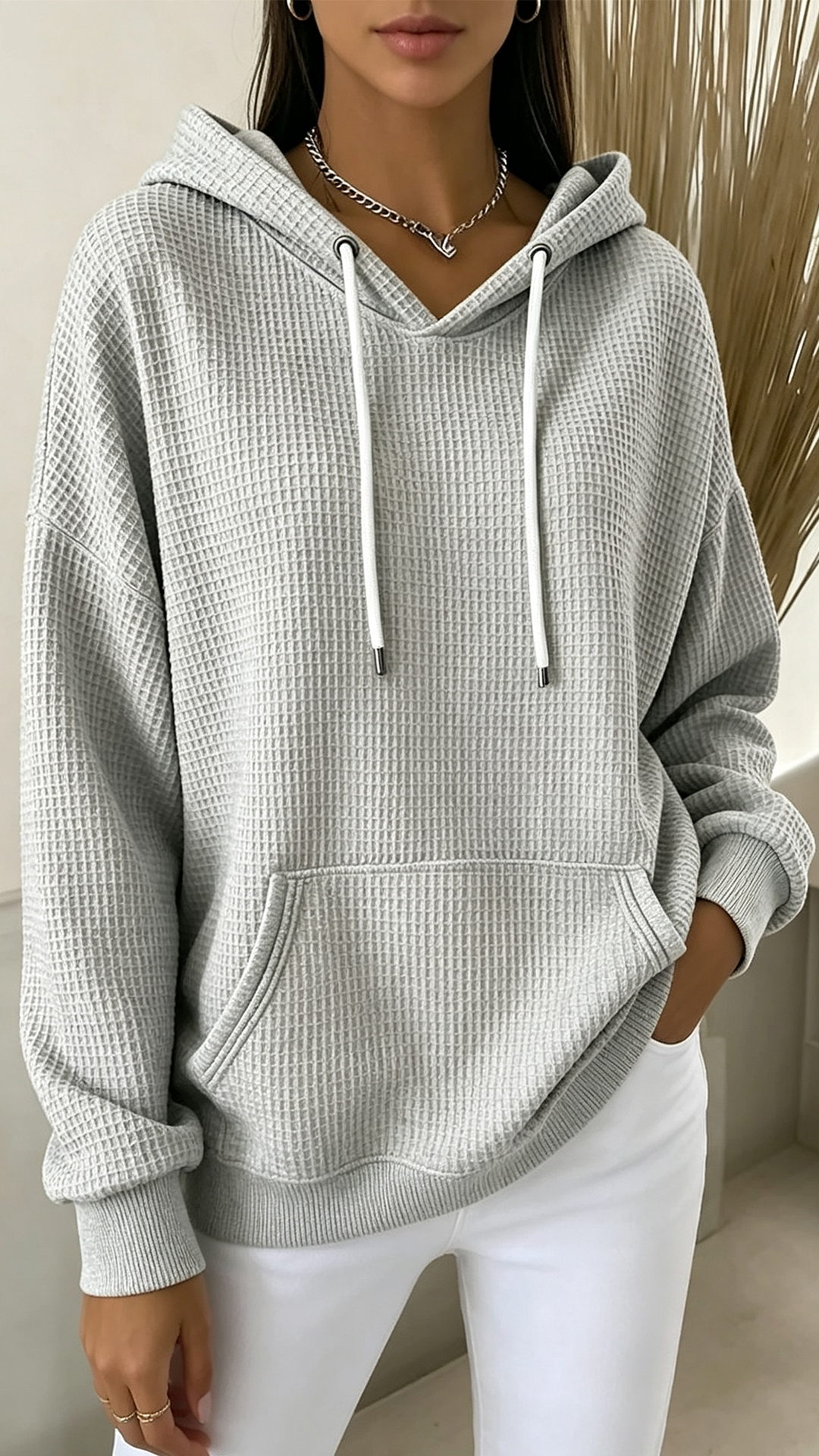 Women's Pullover Hoodie Sweatshirt Pocket Plain Casual Long Sleeve Hooded Regular Tops Blue Black White Pink Fuchsia Spring Fall Winter