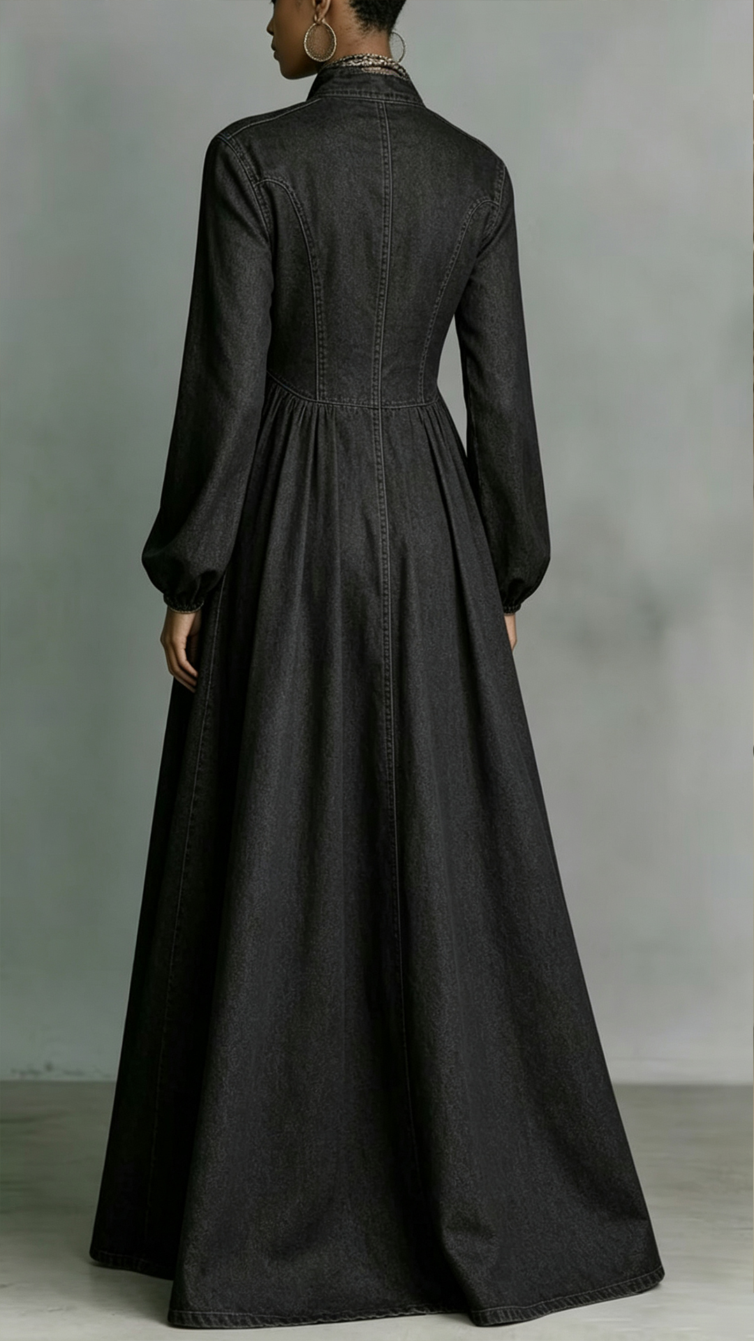 Elegant And Romantic Denim Maxi Skirt