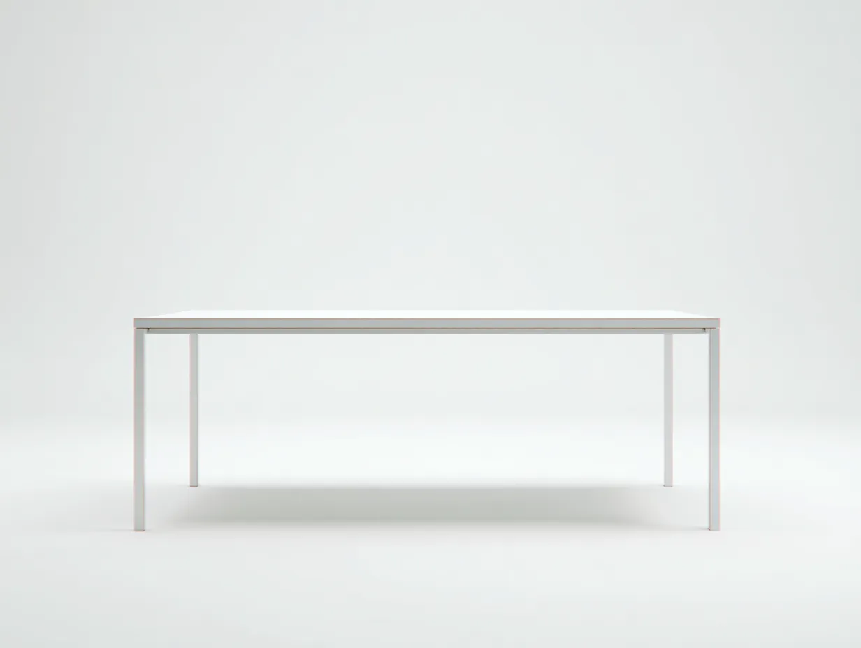 Mesa de oficina 170x80x75 cm - blanco - escritorio rectangular de líneas finas y diseño contemporáneo-Sicornanest