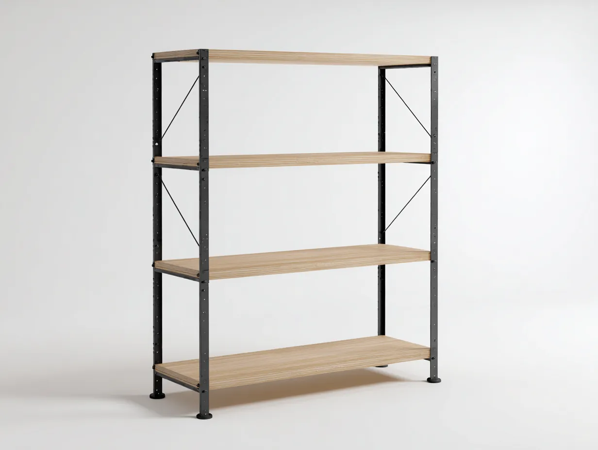 Estanterías de almacenaje 120x35x170 cm - negro y marrón - estilo industrial funcional