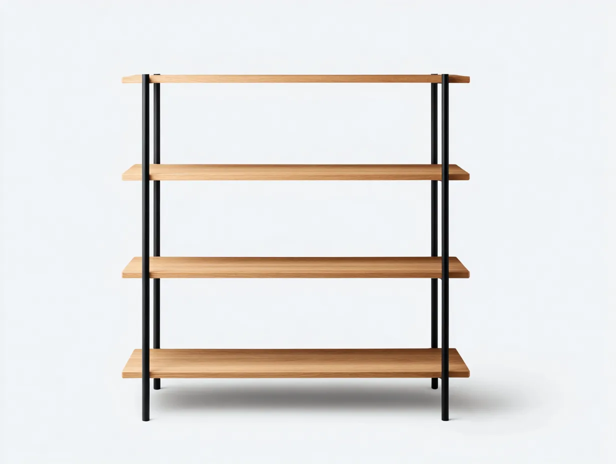 Estanterías 120x35x140 cm - marrón y negro - diseño moderno abierto de 4 niveles para salón y oficina-Sicornanest