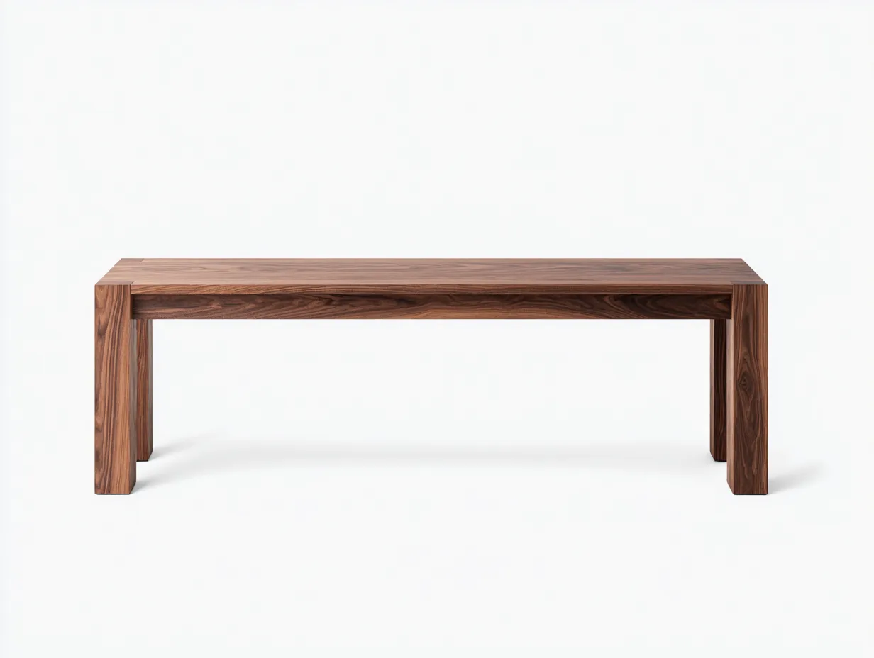 Banco de madera 150x38x45 cm - marrón - diseño lineal de apoyo elegante para interior