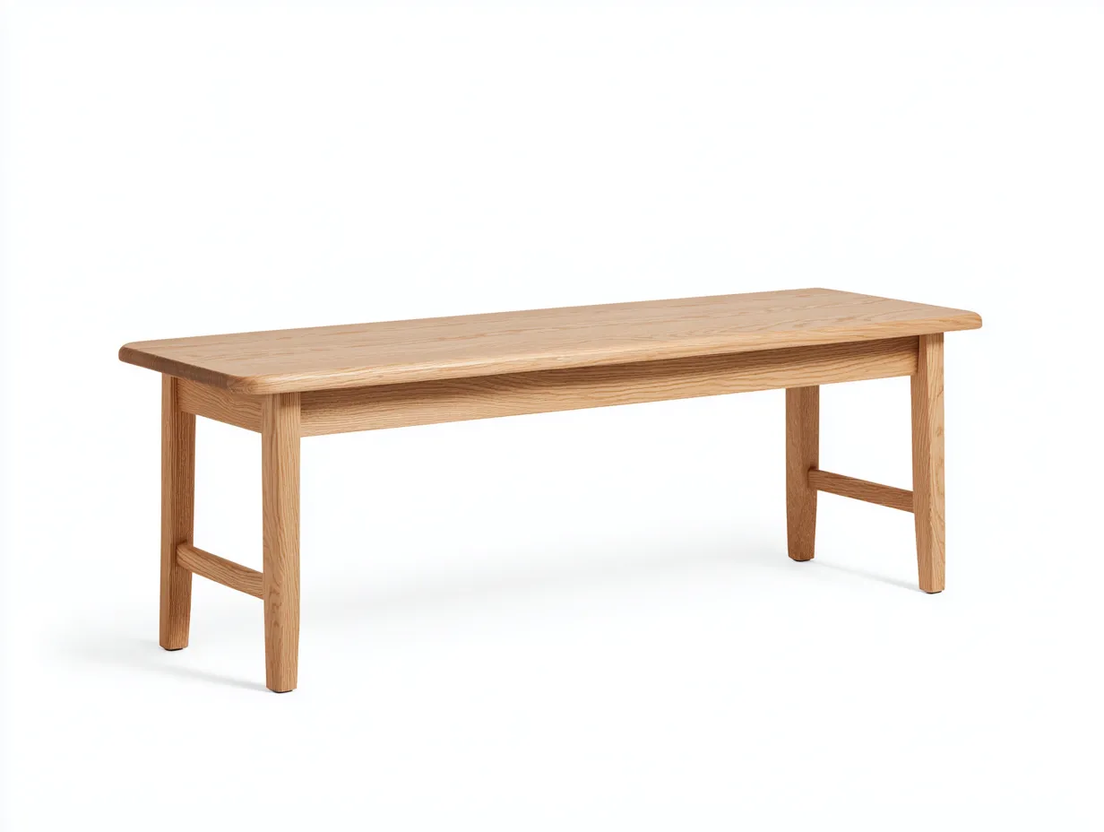 Banco de jardín 160x38x45 cm - madera maciza de roble - marrón claro - banco exterior de estilo nórdico