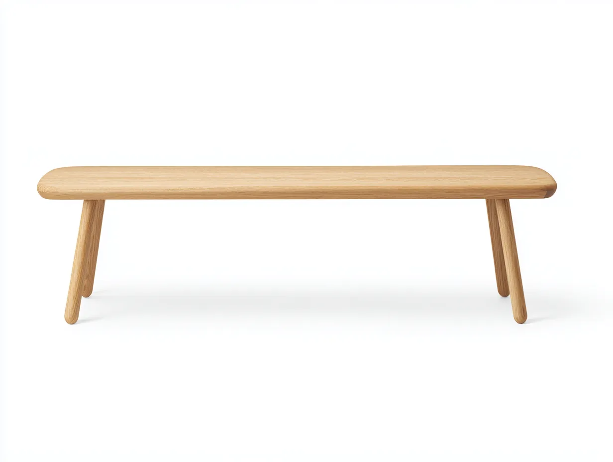 Banco de jardín 170x36x44 cm - madera maciza de roble - marrón claro - diseño curvo para exterior