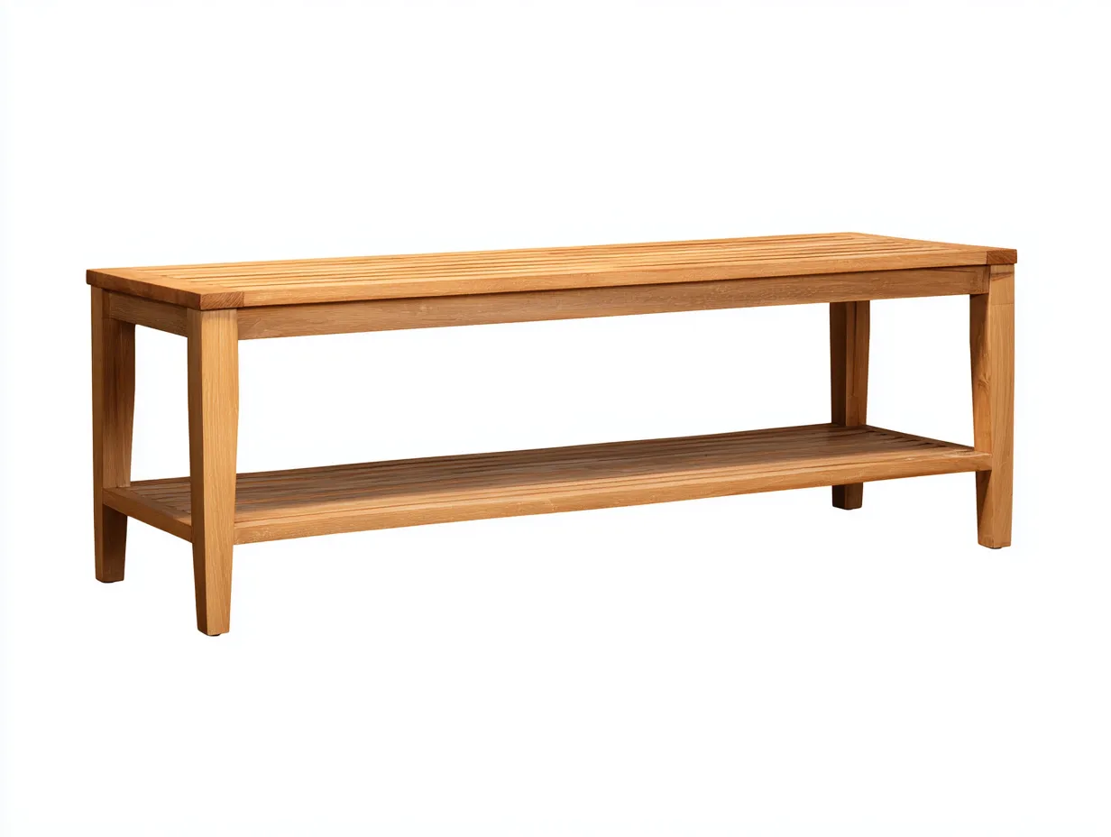 Banco de jardín 160x38x45 cm - marrón - banco de madera con extremos redondeados para exterior contemporáneo