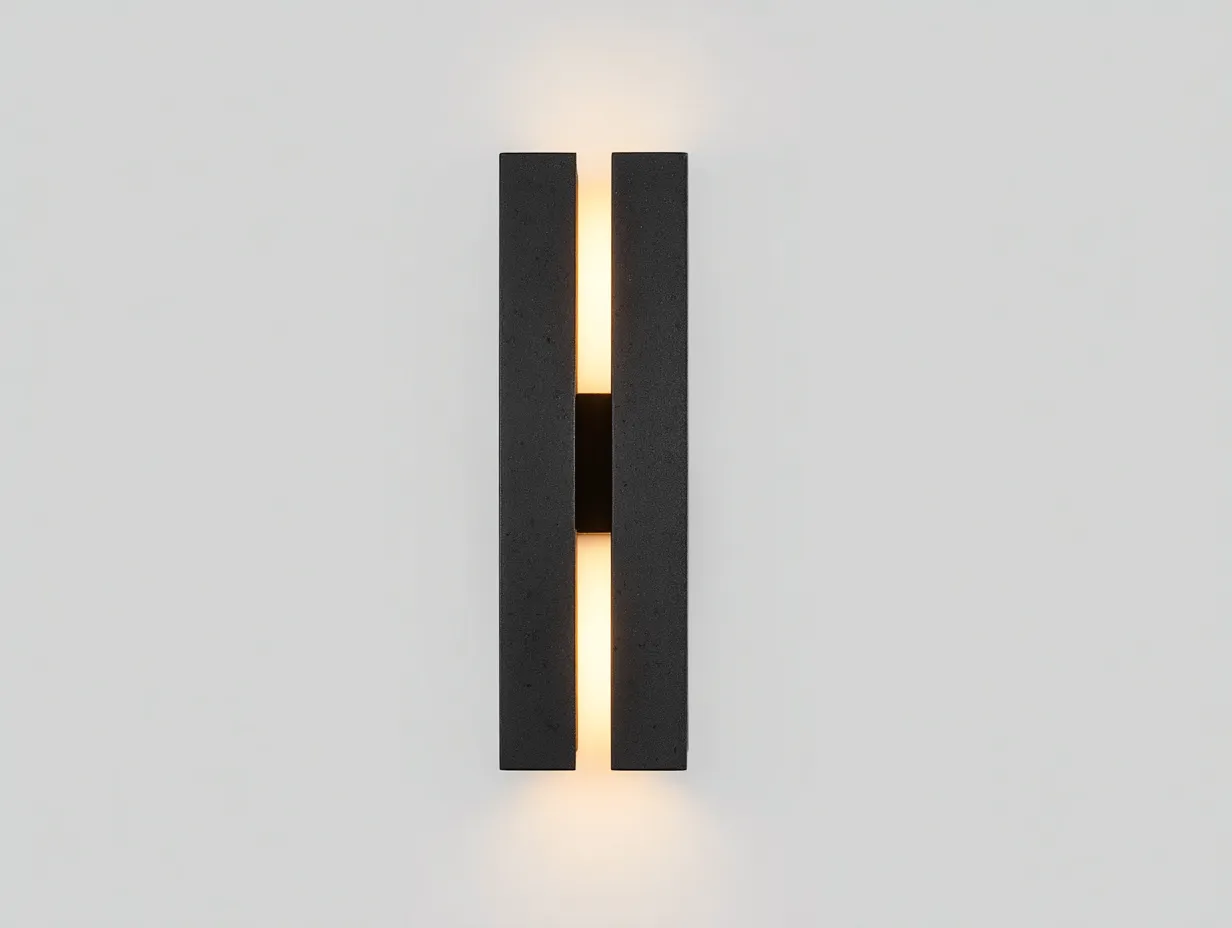 Aplique de pared LED vertical de aluminio 12x8x40 cm - negro antracita - para interior y pasillo - estilo moderno minimalista