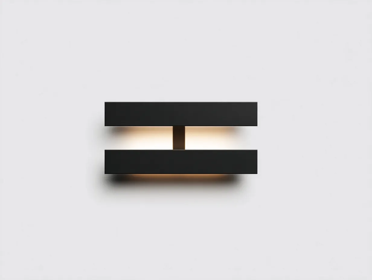 Aplique de pared LED horizontal minimalista de metal 24x9x12 cm - negro mate - para exteriores y jardín - estilo contemporáneo elegante