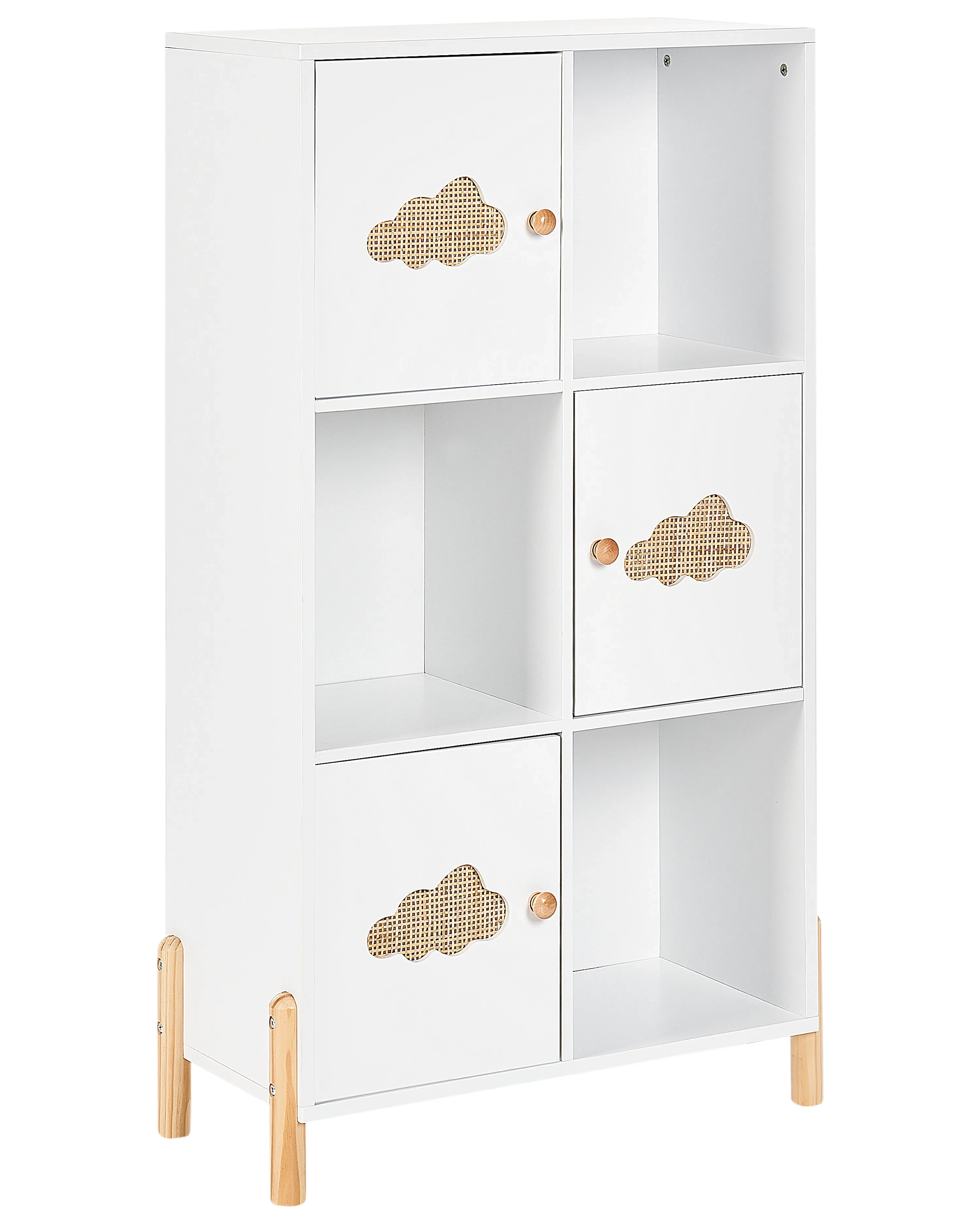 Armario Infantil Modular Blanco con Puertas Decorativas de Nube-domviax