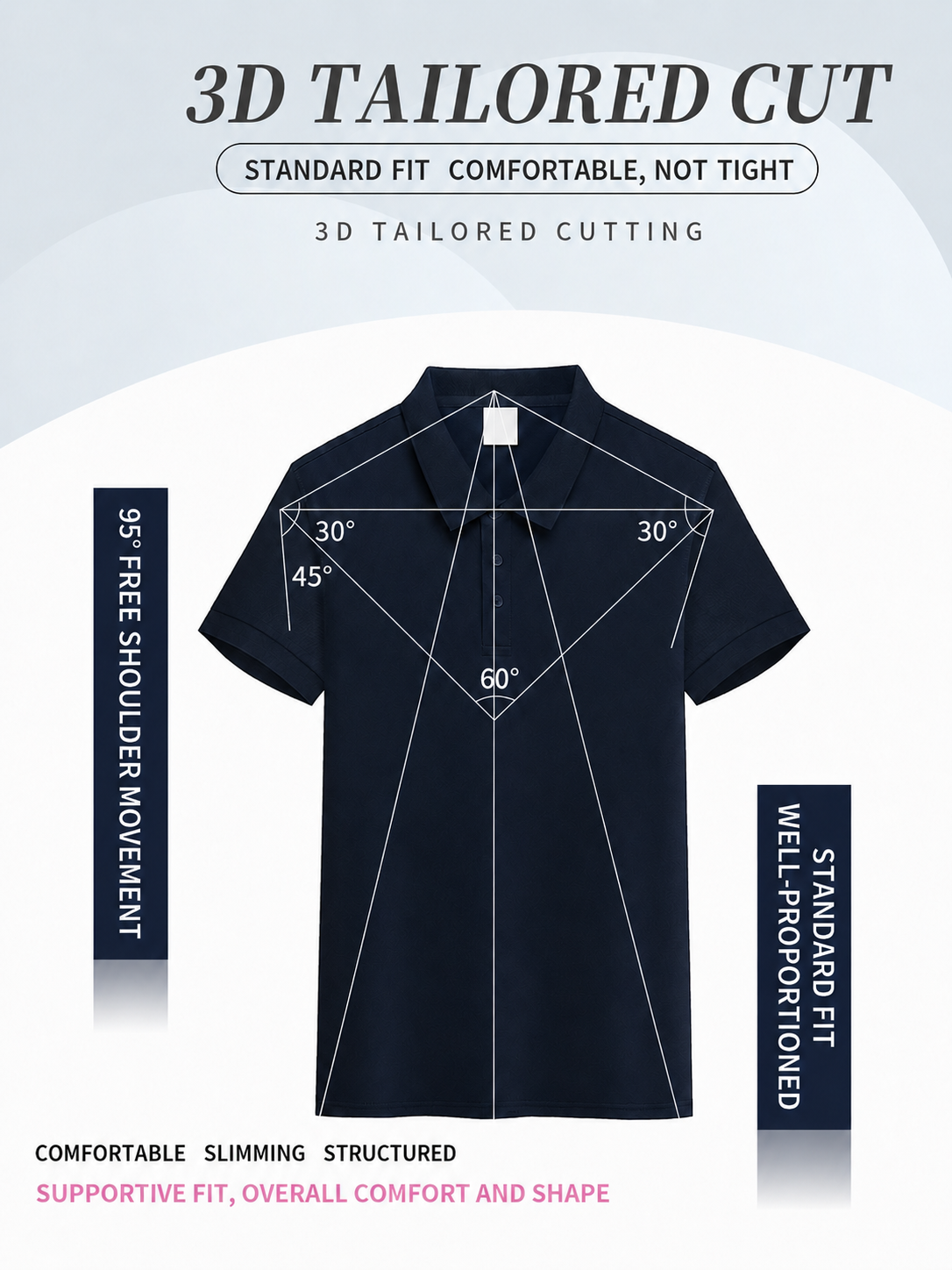 Men’s Ice Silk Polo Shirt – Breathable Quick-Dry Stretch Short Sleeve Polo