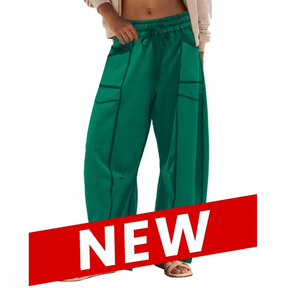 Minimalist Wide Leg Drawstring Pants